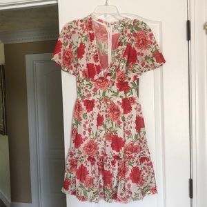 Cute red floral dress
